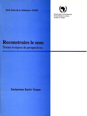 Couverture ebook de Reconstruire le sens, de Souleymane Bachir Diagne