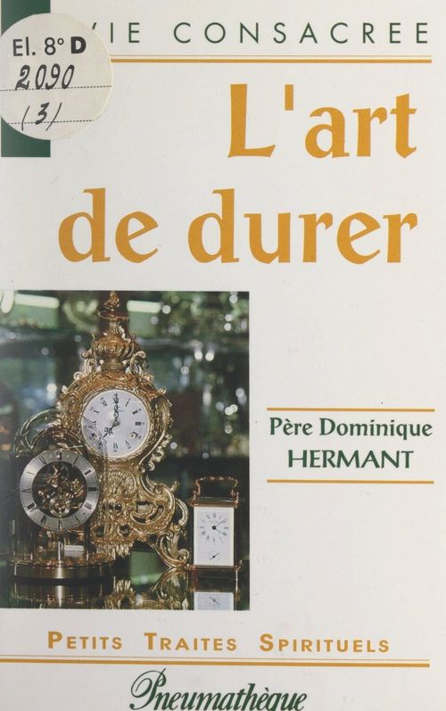 ebook cover of L'art de durer, by Dominique Hermant