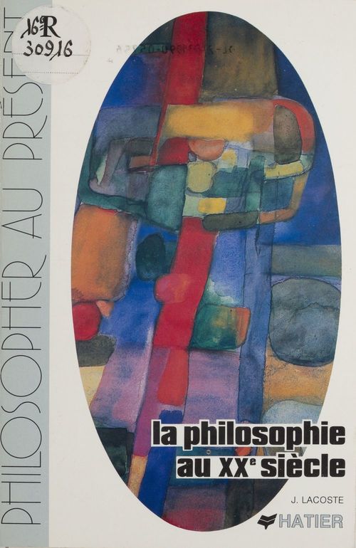 ebook cover of La Philosophie au XXe siècle, by Jean Lacoste
