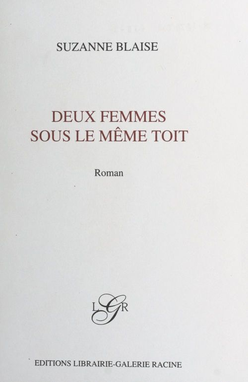 Couverture ebook de Deux femmes sous le même toit, de Suzanne Blaise