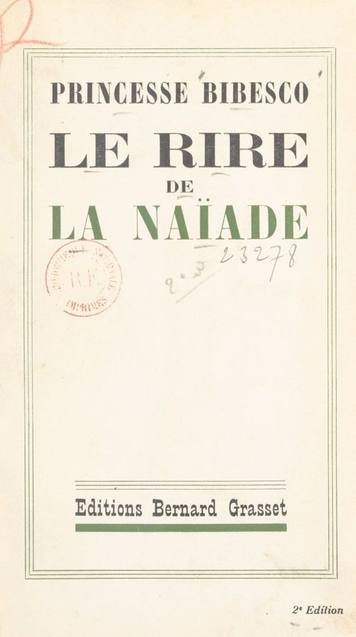 Couverture ebook de Le rire de la naïade, de Marthe Bibesco
