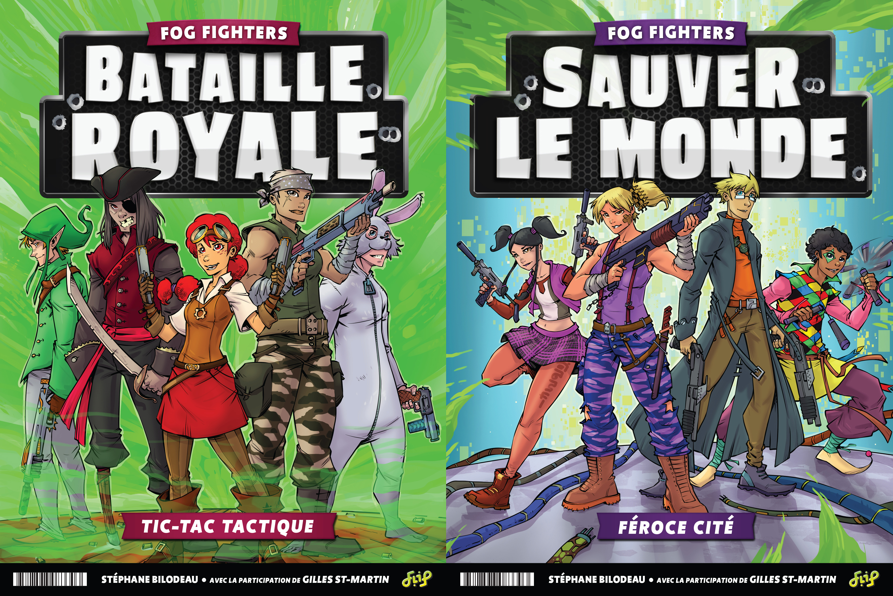Couverture ebook de Fog fighters - Tic tac tactique - Féroce-cité, de Bilodeau/St-Martin