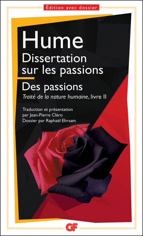 Couverture ebook de Dissertation sur les passions. Des passions, de David Hume
