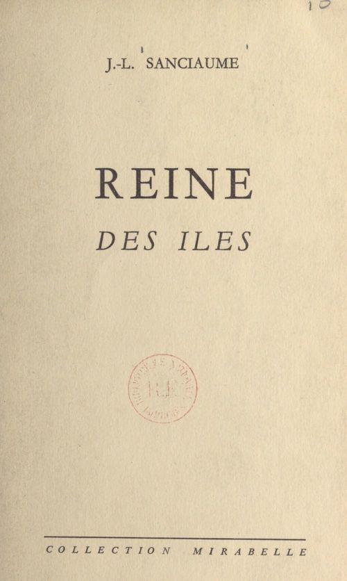ebook cover of Reine des îles, by Joseph-Louis Sanciaume
