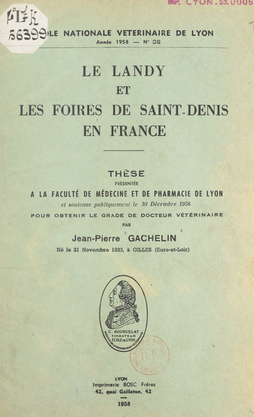 Couverture ebook de Le Landy et les foires de Saint-Denis en France, de Jean-Pierre Gachelin