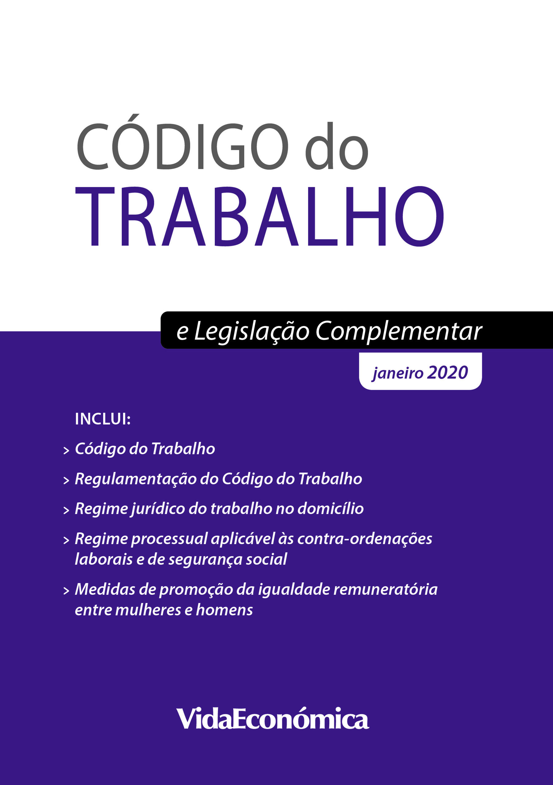 ebook cover of Código do Trabalho e Legislação Complementar, by Vida Econmica