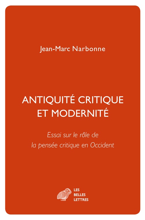 ebook cover of Antiquité critique et modernité, by Jean-Marc Narbonne