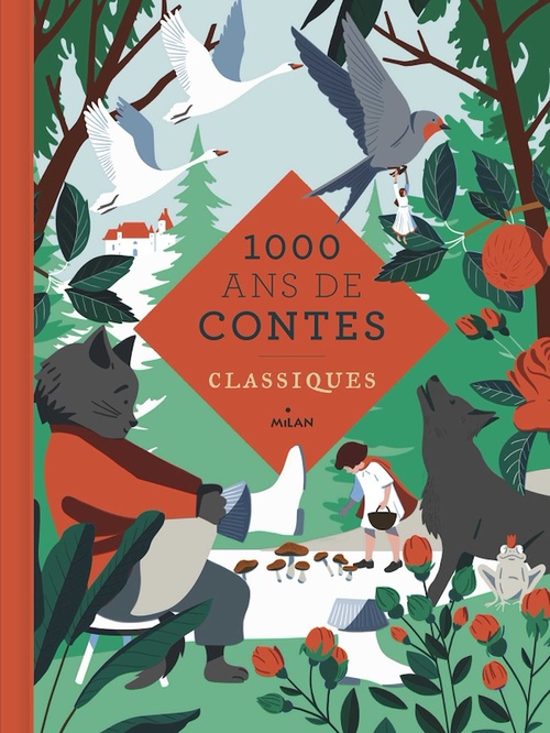 ebook cover of Mille ans de contes classiques, by Frères Grimm, Charles Perrault, Hans Christian Andersen