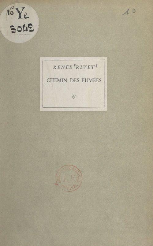 ebook cover of Chemin des fumées, by Renée Rivet
