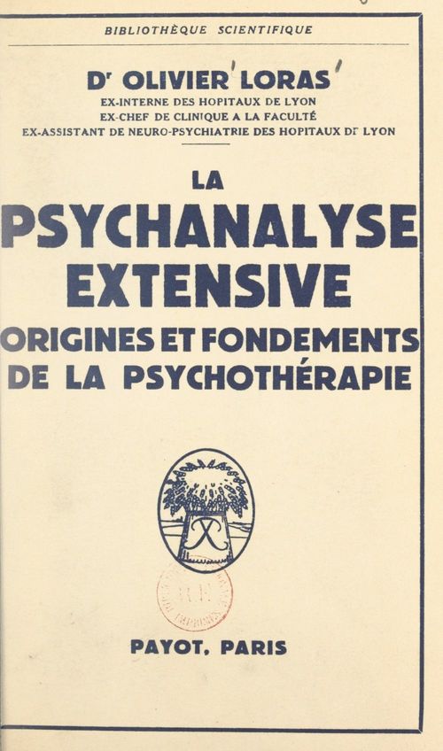 Couverture ebook de La psychanalyse extensive, de Olivier Loras