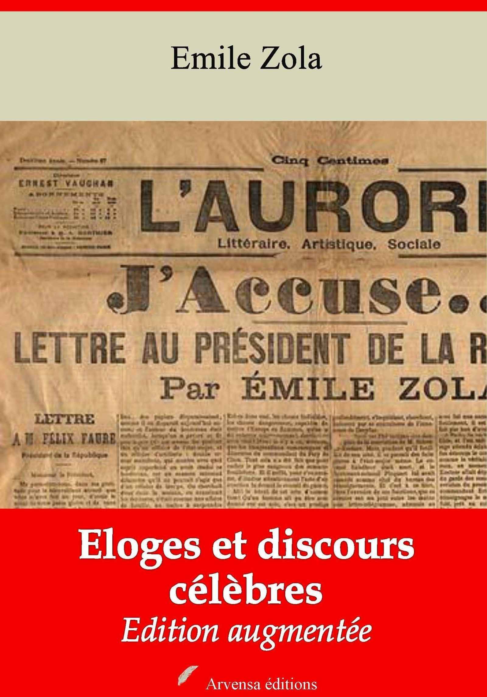 ebook cover of Eloges et discours célèbres - suivi d'annexes, by Emile Zola