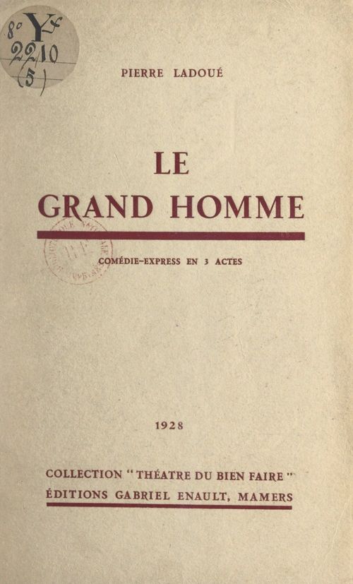 ebook cover of Le grand homme, by Pierre Ladoué