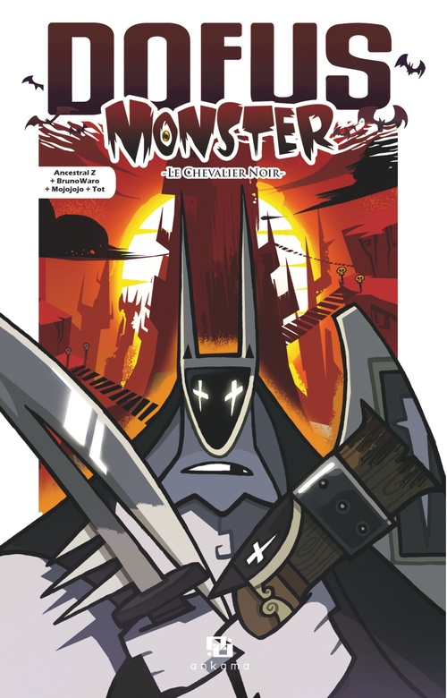 Couverture ebook de Dofus Monster - Tome 3 - Le Chevalier Noir, de Tot, Ancestral Z, Brunowaro, Mojojojo
