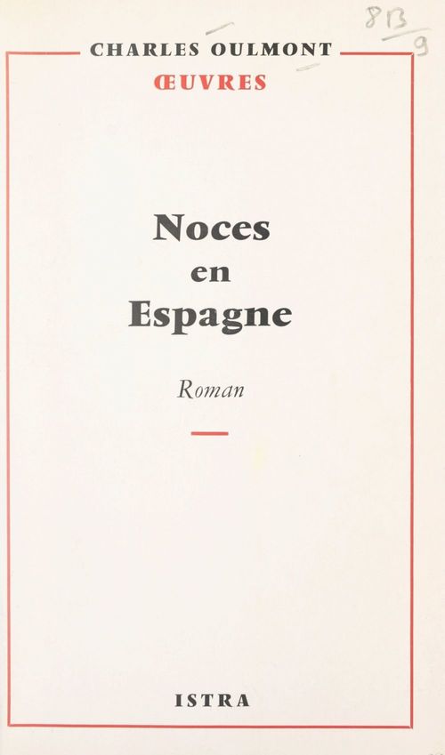 Couverture ebook de Noces en Espagne, de Charles Oulmont