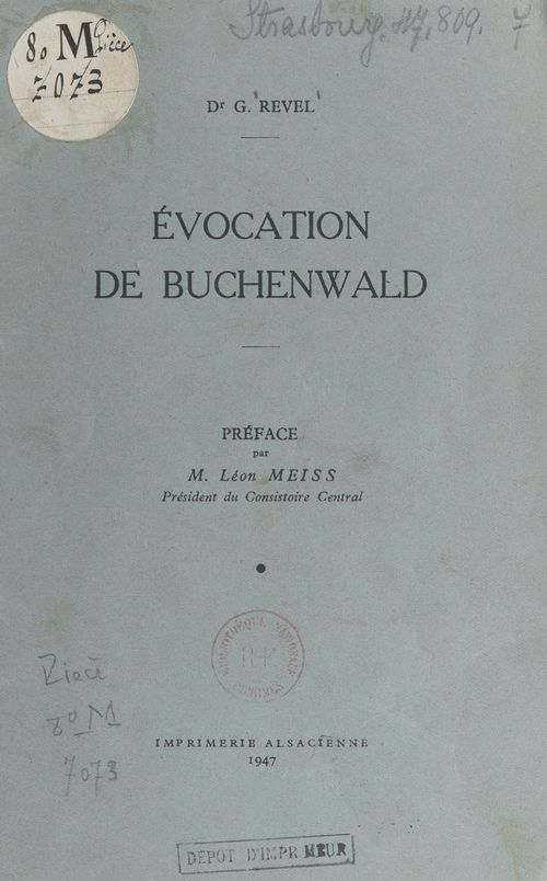 ebook cover of Évocation de Buchenwald, by G. Revel