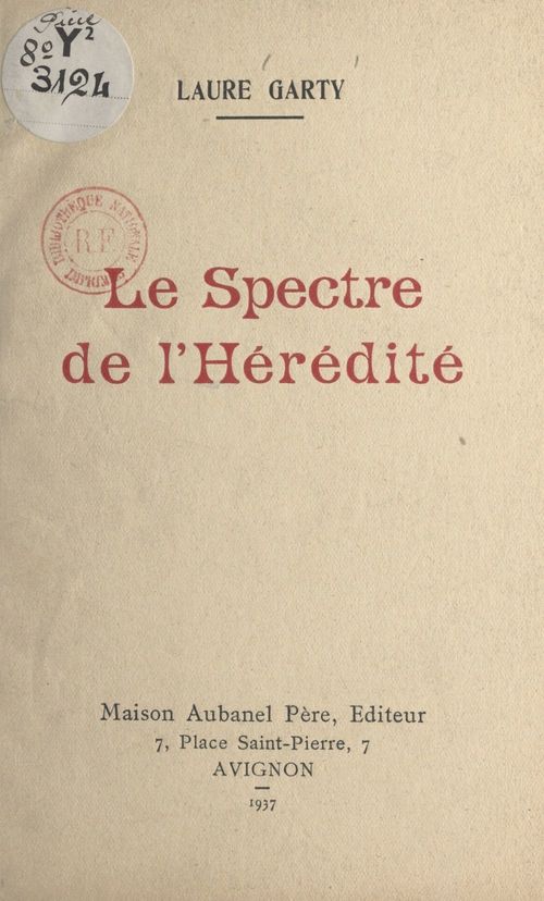 ebook cover of Le spectre de l'hérédité, by Laure Garty