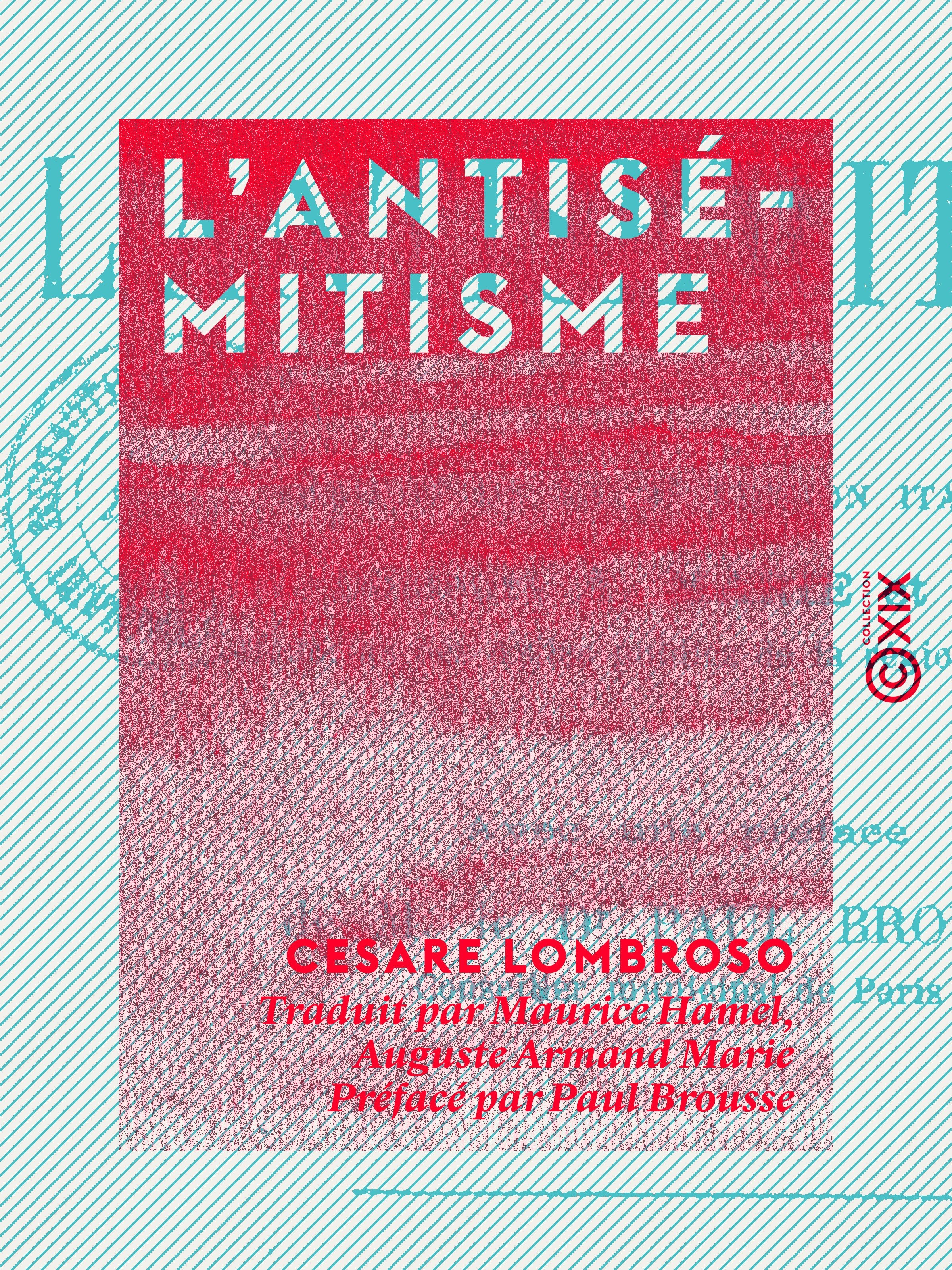 Couverture ebook de L'Antisémitisme, de Cesare Lombroso, Paul Brousse