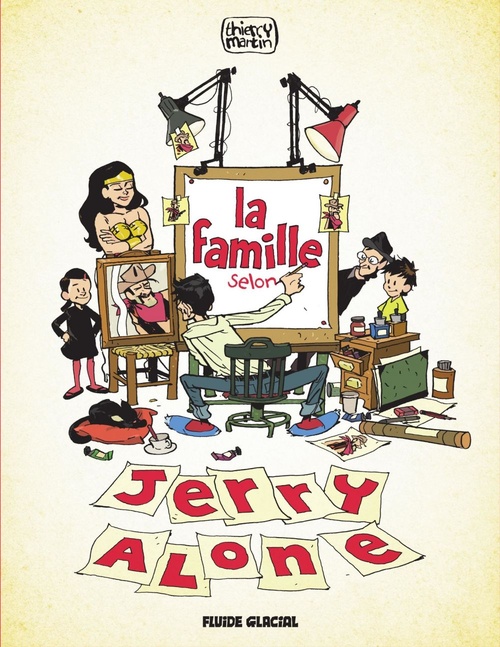 Couverture ebook de La famille selon Jerry Alone, de Thierry Martin