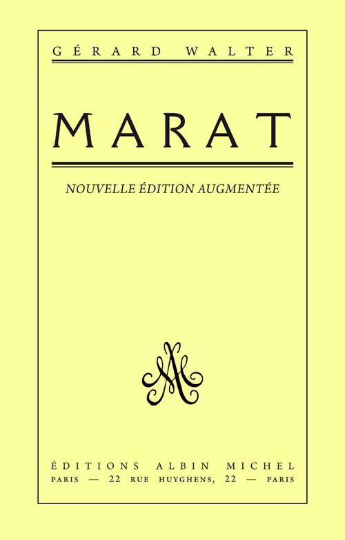 Couverture ebook de Marat, de Gérard Walter
