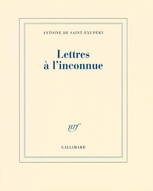 ebook cover of Lettres à l'inconnue, by Antoine de Saint-Exupéry