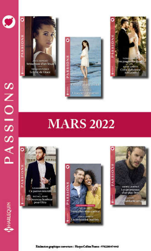 Couverture ebook de Pack mensuel Passions : 12 romans (Mars 2022), de Collectif
