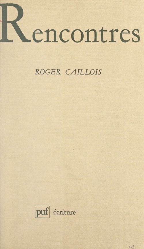 Couverture ebook de Rencontres, de Roger Caillois