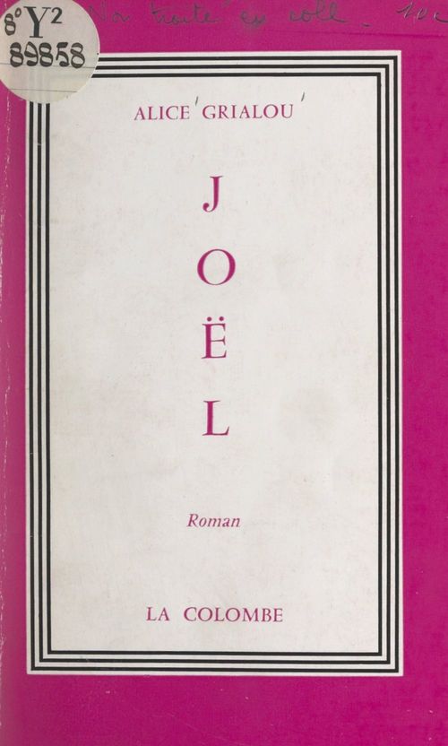 Couverture ebook de Joël, de Alice Grialou