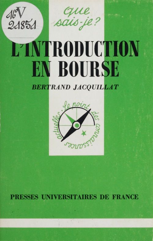ebook cover of L'Introduction en Bourse, by Bertrand Jacquillat