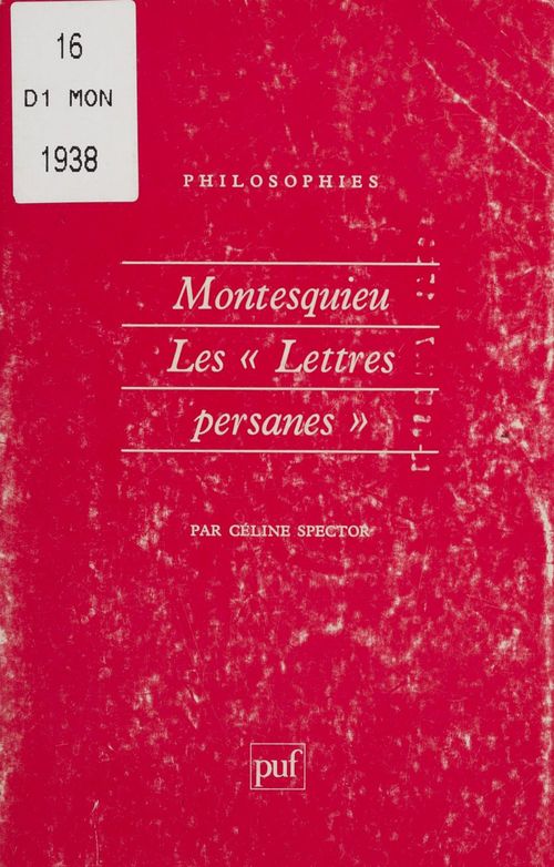 Couverture ebook de Montesquieu : les «Lettres persanes», de Celine Spector