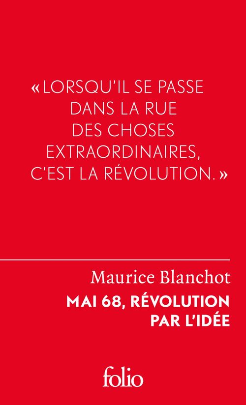 ebook cover of Mai 68, révolution par l'idée, by Maurice Blanchot