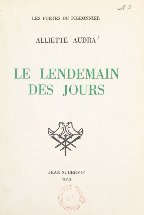 Couverture ebook de Le lendemain des jours, de Alliette Audra