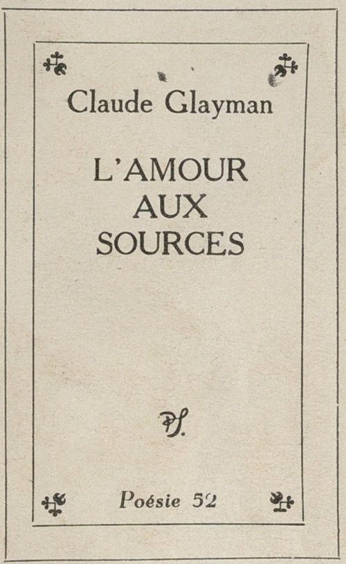 ebook cover of L'amour aux sources, by Claude Glayman