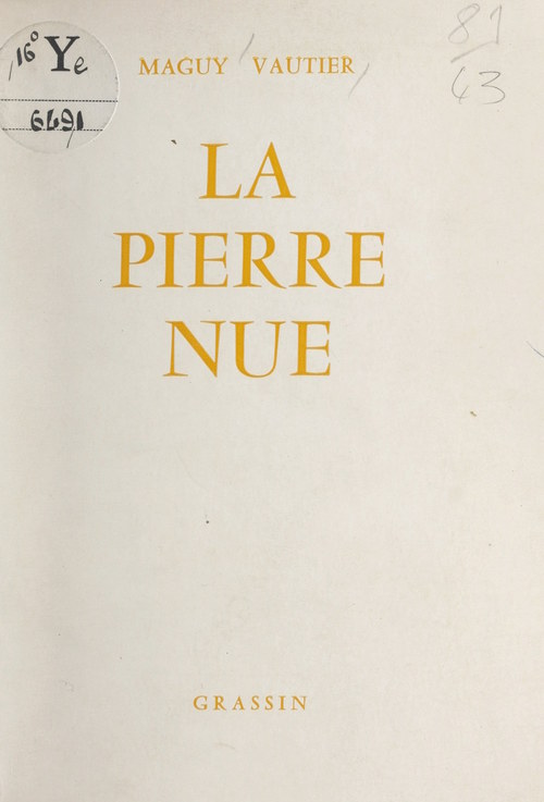 ebook cover of La pierre nue, by Maguy Vautier