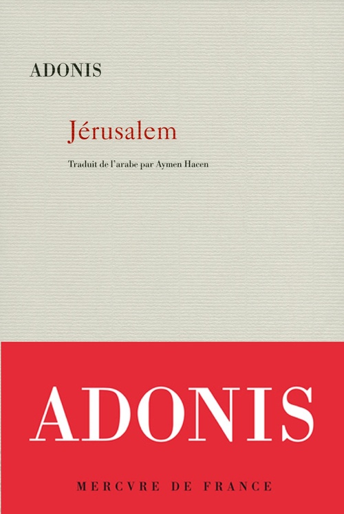 Couverture ebook de Jérusalem, de Adonis