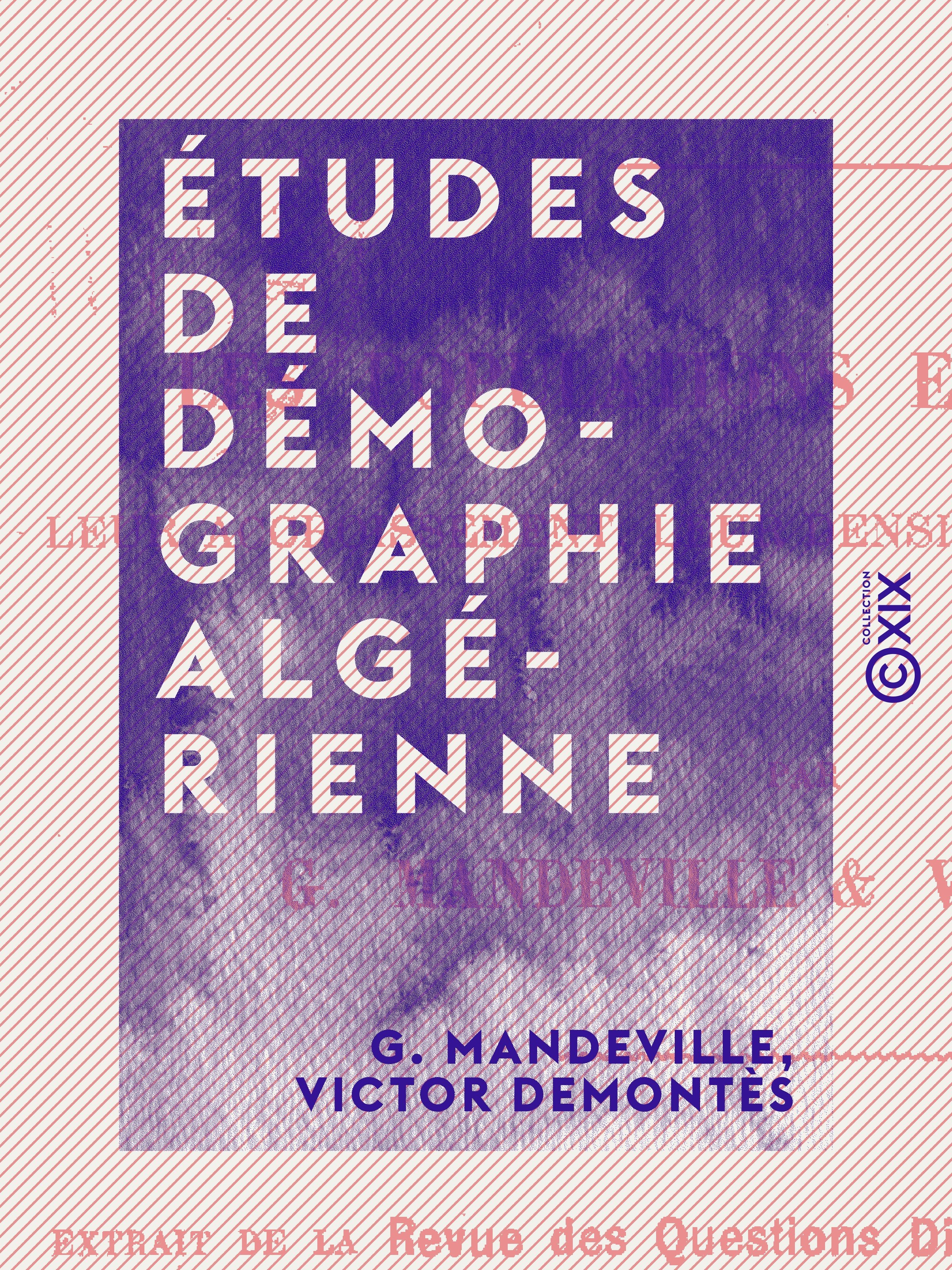 ebook cover of Études de démographie algérienne, by G. Mandeville, Victor Demontes