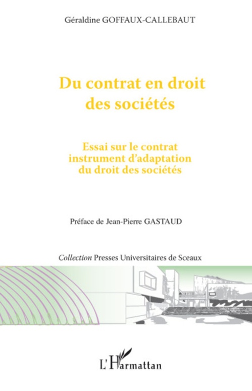 ebook cover of Du contrat en droit des sociétés, by Géraldine Goffaux-Callebaut