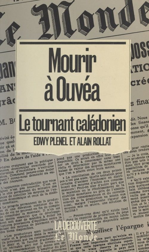 ebook cover of Mourir à Ouvéa, by Edwy Plenel, Alain Rollat