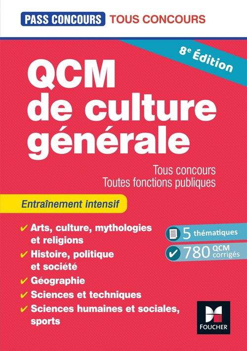 ebook cover of Pass'Concours - QCM de culture générale - Tous concours - 8e édition - Entraînement, by Valérie Béal, Anne Ducastel