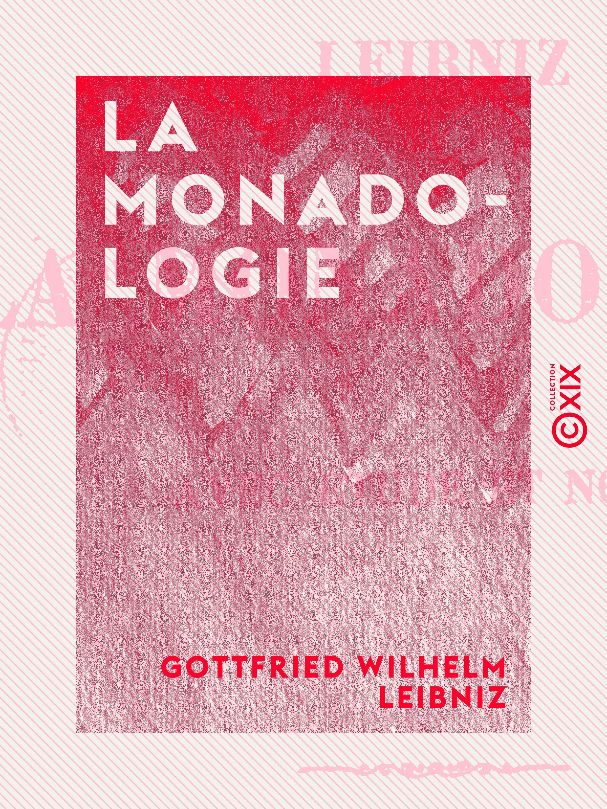 Couverture ebook de La Monadologie, de Gottfried Wilhelm Leibniz