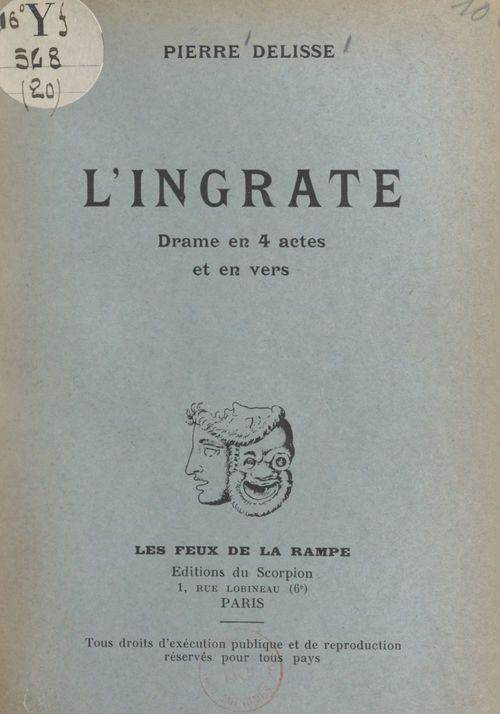ebook cover of L'ingrate, by Pierre Delisse