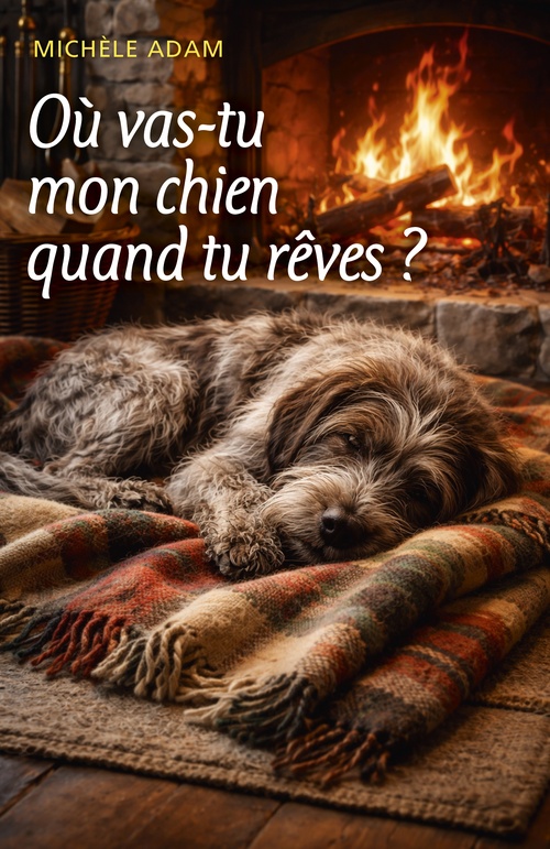 Couverture ebook de Où vas-tu mon chien  quand tu rêves ?, de Michele Adam