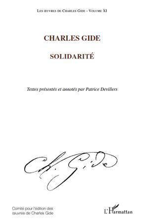 ebook cover of Les oeuvres de Charles Guide t.11 ; solidarité, by Charles Gide