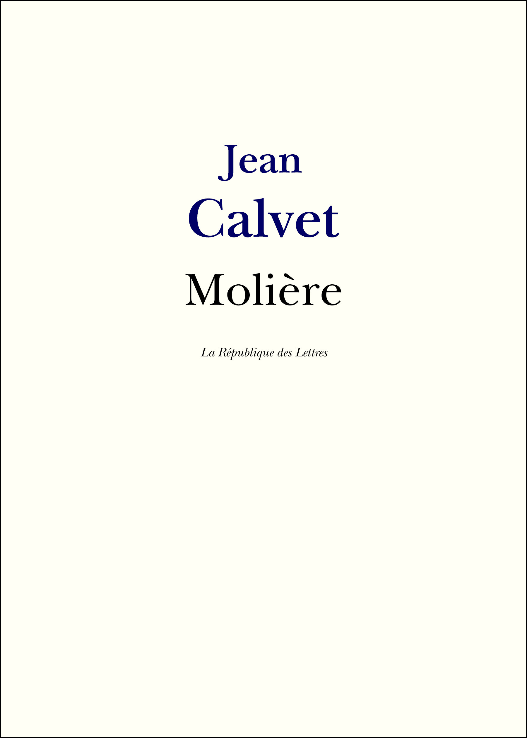 Couverture ebook de Molière, de Jean Calvet