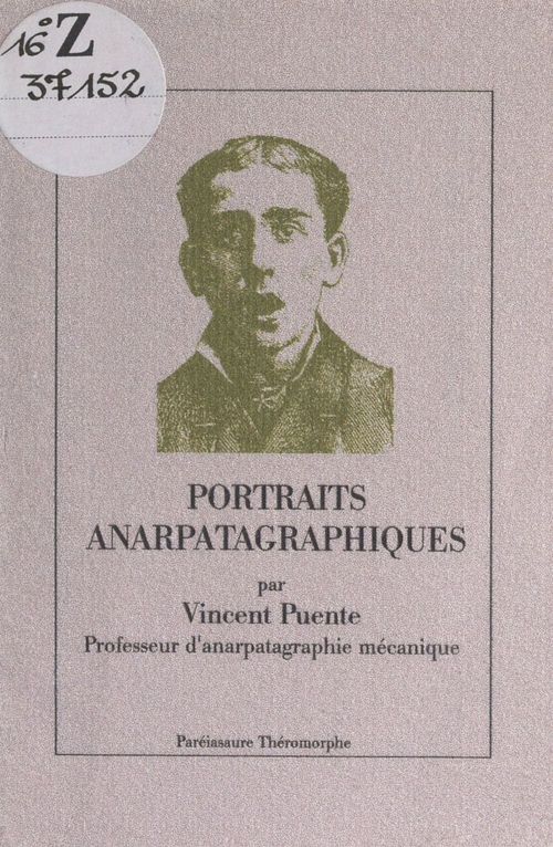 ebook cover of Portraits anarpatagraphiques, by Vincent Puente