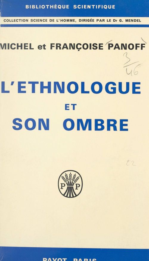ebook cover of L'ethnologue et son ombre, by Francoise Panoff, Michel Panoff