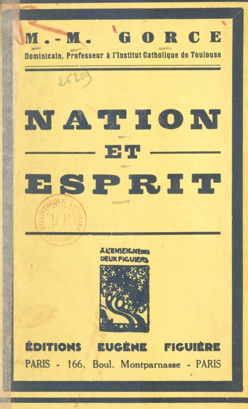 Couverture ebook de Nation et esprit, de Maxime Gorce