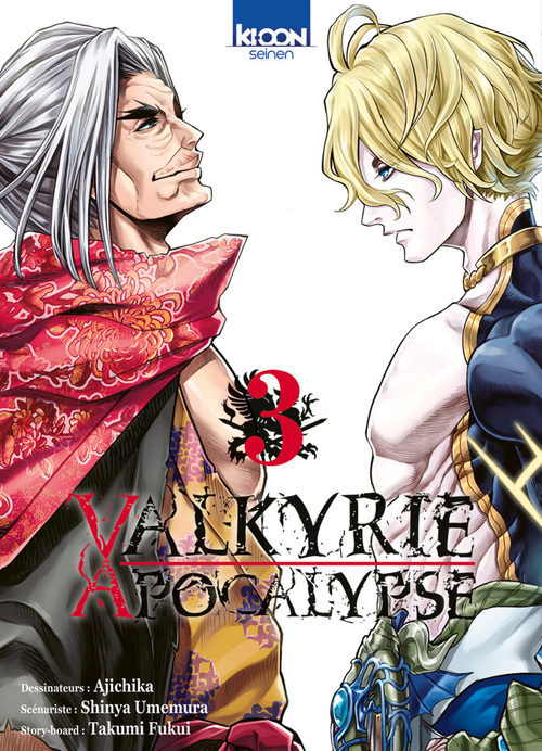 Couverture ebook de Valkyrie Apocalypse T03, de Shinya Umemura, Takumi Fukui, Ajichika