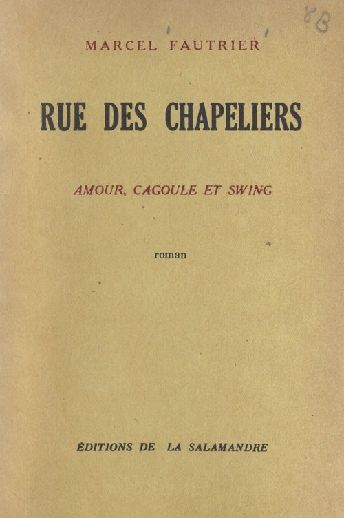 ebook cover of Rue des chapeliers, by Marcel Fautrier