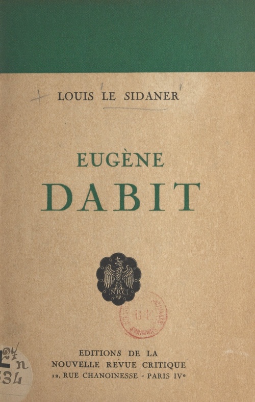 Couverture ebook de Eugène Dabit, de Louis Le Sidaner