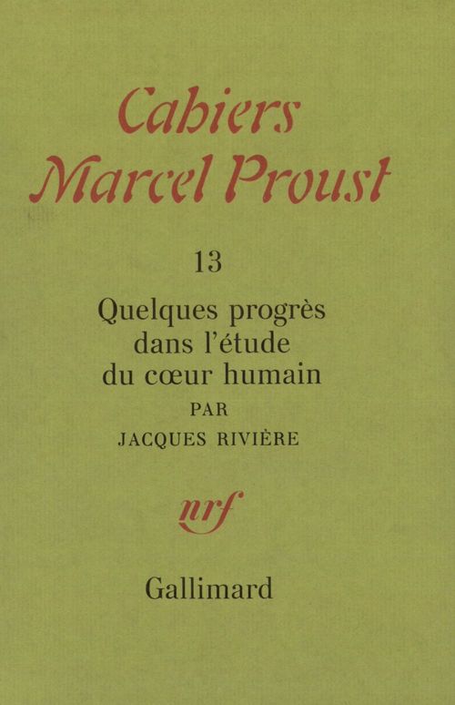 ebook cover of Quelques progrès dans l'étude du coeur humain, by Jacques Rivière